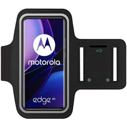 SmartFitness Motorola Edge 40 Handy Sport Armband, Smartphone Sportarmband, Schwarz