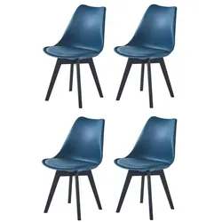 Stuhl 4er-Set   ¦ blau ¦ Maße (cm): B: 49 H: 84