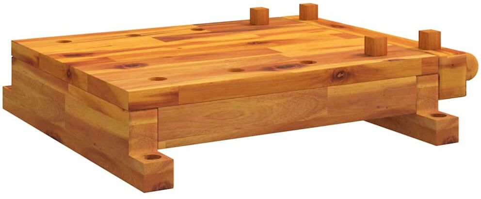 vidaXL Dessus d'établi avec étau 52x44x9,5 cm bois massif d'acacia
