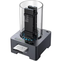 Graugear Docking + Kartenleser für 1x M.2 NVMe, 1x M.2 NGFF, 1x CF-Express, SSD + Festplatte Zubehör