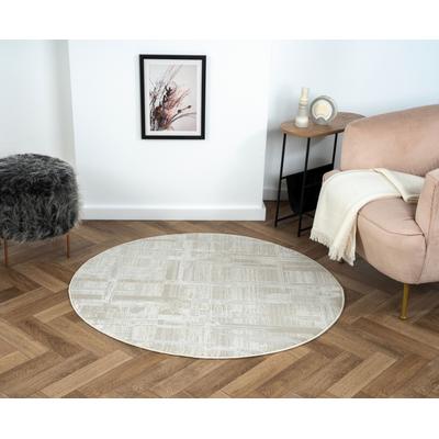 Teppich "My Favorite", beige (creme, hellgrau, weiß), H:10mm Ø:120cm, Polyester, MYFLAIR MÖBEL & ACCESSOIRES, Teppiche, Teppich, Kurzflor, modernes Design, besonders weich, auch in rund erhältlich