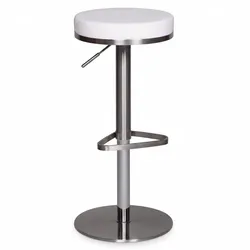 KADIMA DESIGN Barhocker ELBE, höhenverstellbar, gepolsterte Sitzfläche, Triangel Fußablage, max. 110 kg Belastung