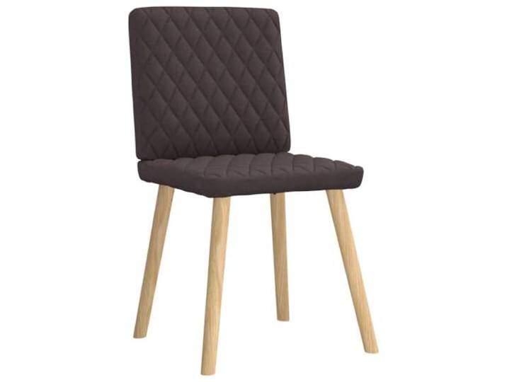 KTHLBRH Esszimmerstühle 6 Stück Dunkelbraun Weiches Polyestergewebe, Metall- und Holzstruktur, dichter Schaumstoff, 110 kg Tragkraft