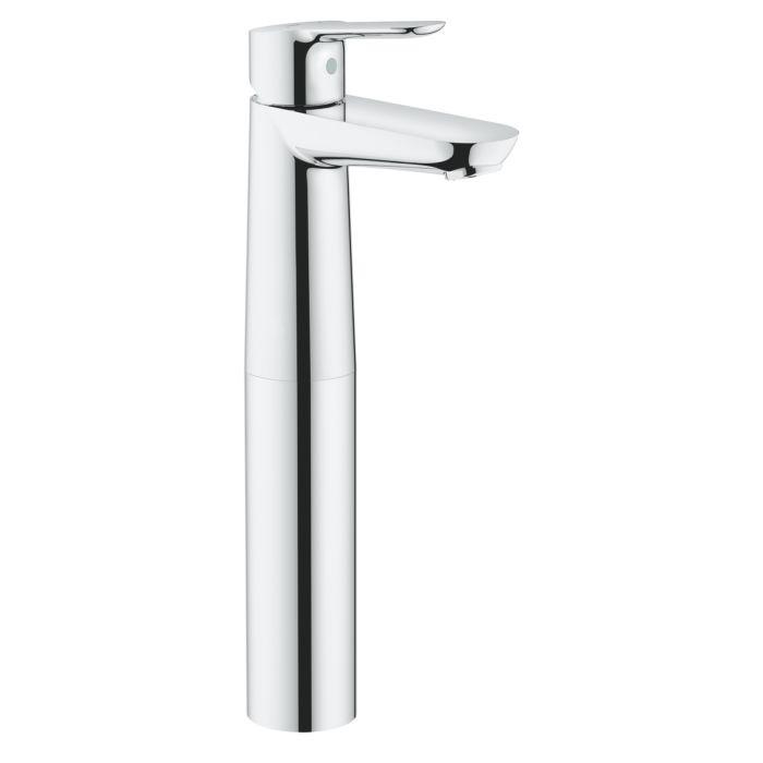 Grohe Start Edge Waschtischarmatur XL 23777000 mit Push-open Ablaufgarnitur, chrom, für Waschschüssel