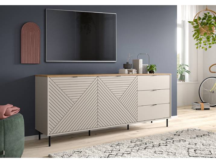 Sideboard Campus 184 x 75 x 40cm Holz/Beige