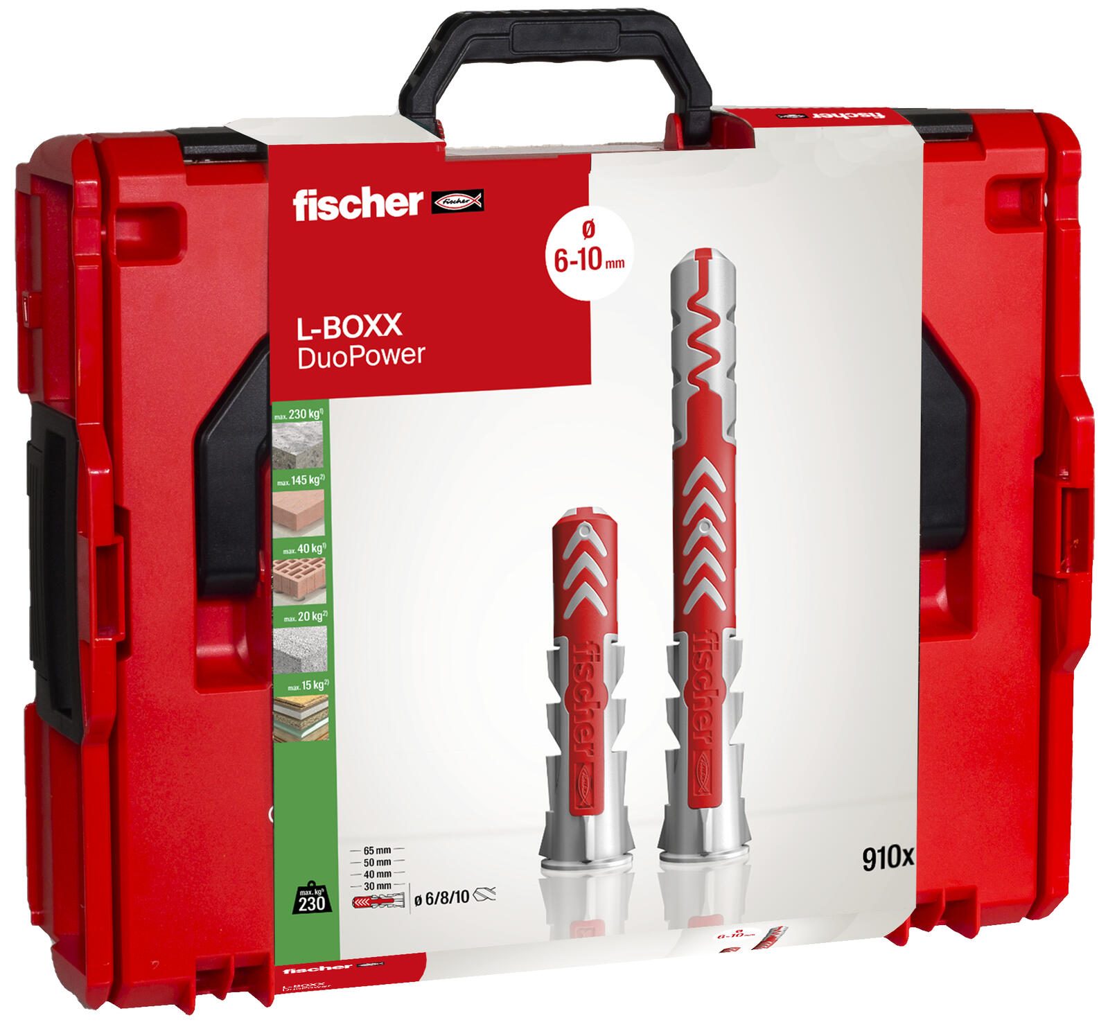 fischer L-BOXX 102 - DuoPower Betondübel-Sortiment 910 Stück 558627