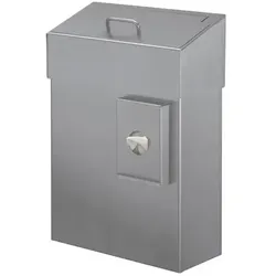MediQo-line Sanitärbehälter Edelstahl 10 L Schleusenklappe Hygienebeutelhalter für Polybeutel
