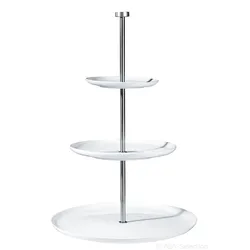 ASA Selection 3-stöckige Etagere Grande Steingut Weiß L (Large)