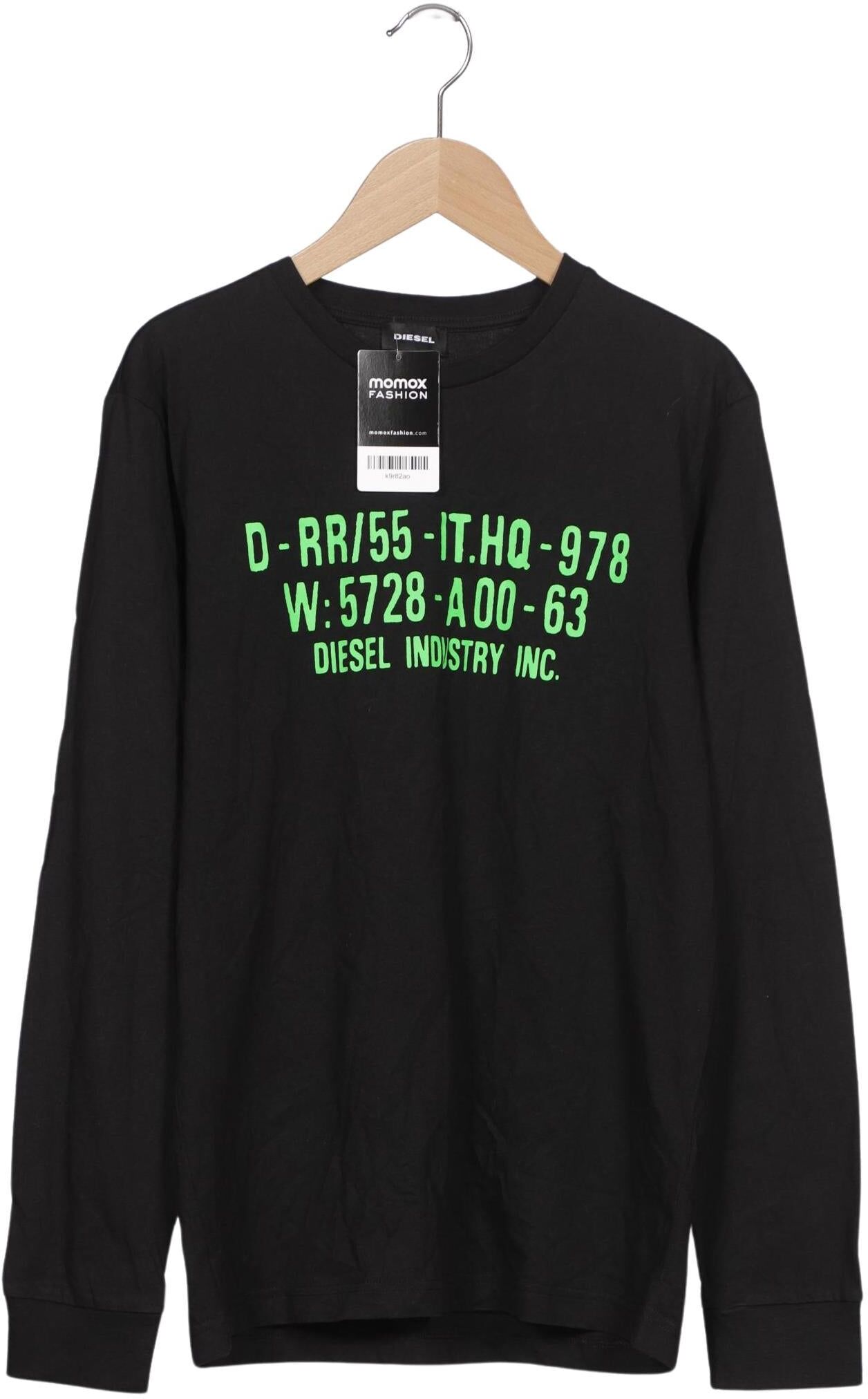 Diesel Herren Langarmshirt, Neon, Gr. M, Baumwolle - Second Hand