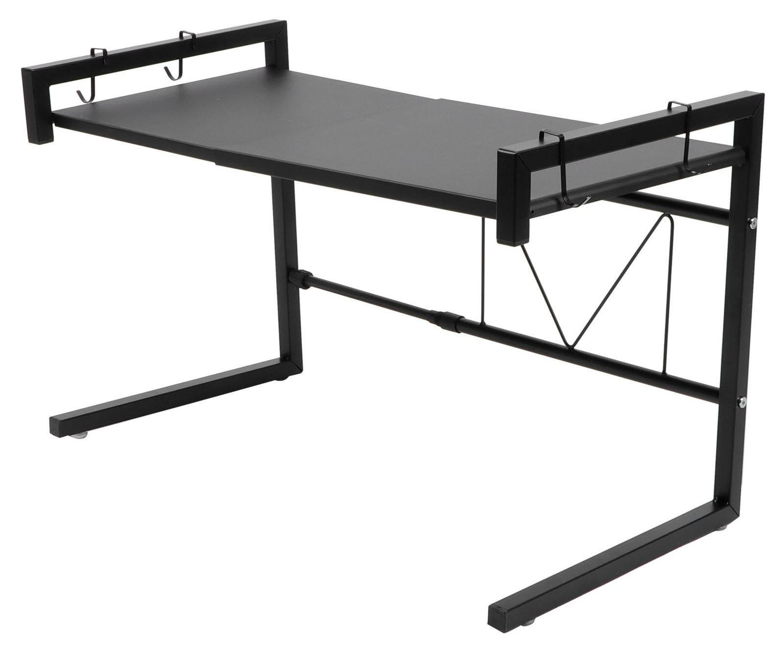 Gistuch multifunctioneel telescooprek voor magnetron en keukenkastje, zwart
