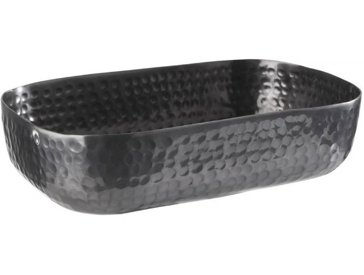 Schale APS Craft 23 x 15,5 x 6 cm , silber (schwarz), Schüsseln, Schale
