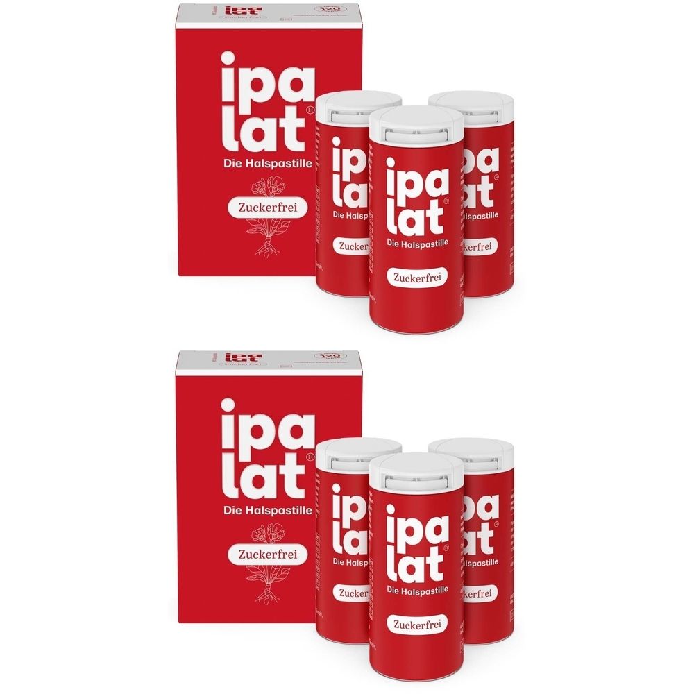 Ipalat Halspastillen zuckerfrei 2x 2x120 St Pastillen