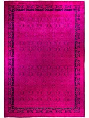 Overton "Overdyed One-of-a-Kind Hand-Knotted Area Rug - Pink - 12' 1"" x 18' 0"""