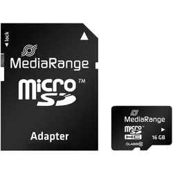 MediaRange Speicherkarte microSDHC 16GB
