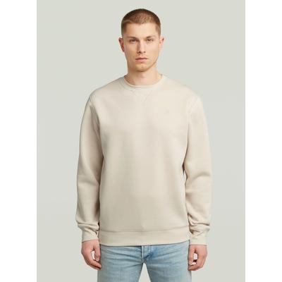 Longpullover G-STAR "Premium Core Sweatshirt", Herren, Gr. XL, weißbait, Obermaterial: 55% Baumwolle, 45% Polyester, Pullover Longpullover