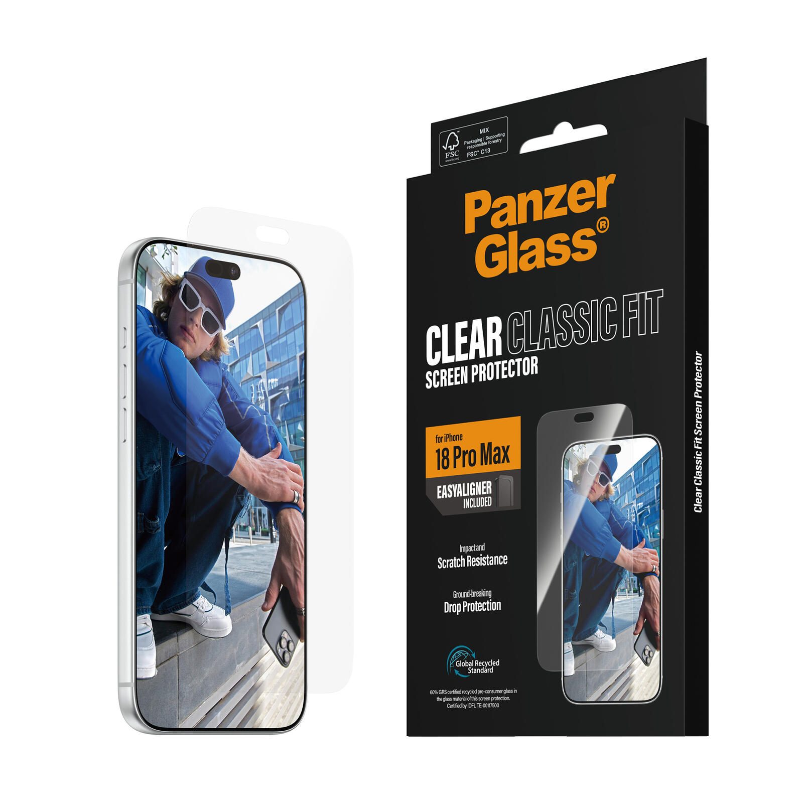 PanzerGlass™ PanzerGlass® Displayschutz Classic Fit, iPhone 18 Pro Max PG27826