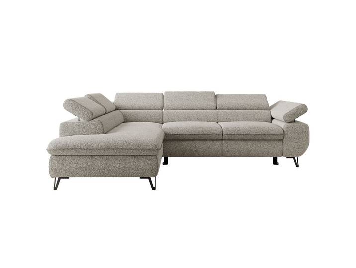 ECKSOFA PABLO L Hellgrau Struktur - Links Seite