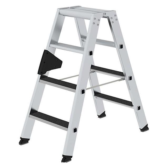 Munk Stufen-Stehleiter beidseitig begehbar mit clip-step R13 2x4 Stufen (Stehleiter) (041637)