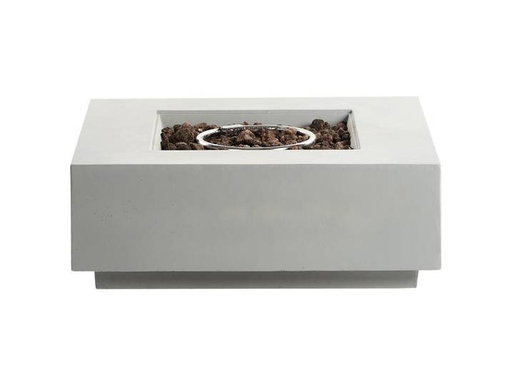 Beliani Feuerstelle Grau Hekla, Stein, 88x32x88 cm, Gartenmöbel, Feuerschalen & Feuerkörbe