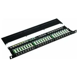 Moldex DATACOM Patch panel 19" STP 24 port CAT5E LSA 0,5U, Server Zubehör, Schwarz
