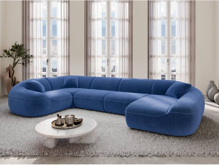 Sofa Dreams Wohnlandschaft XL Stoff Wohnlandschaft Solmare U-Form, Wohnlandschaft, U-Form, Moderne Wohnlandschaft in U-Form, 2 Zierkissen inklusive
