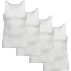 Doppelripp Unterhemden 4er Pack Herren Unterhemd