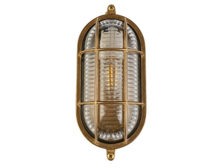Aussenleuchte Bulkhead Round, Messingfarben, Glas, 23.5 cm, Lampen & Leuchten, Außenbeleuchtung, Außenleuchten