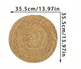Inspire Essentials Handwoven Boho Wall Baskets Seagrass Rustic Wall Hanging Decor 4