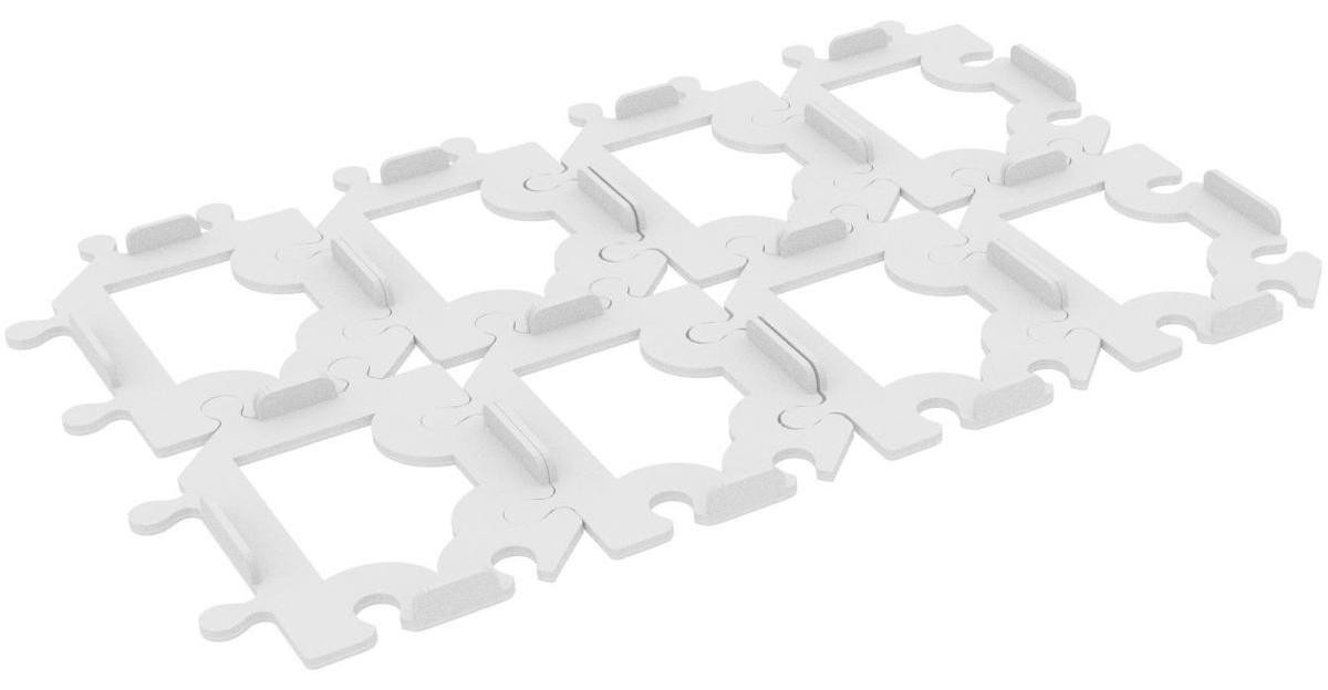 Feldherr Set van 8 modulaire kaartendoosjes voor standaard speelkaarten, wit