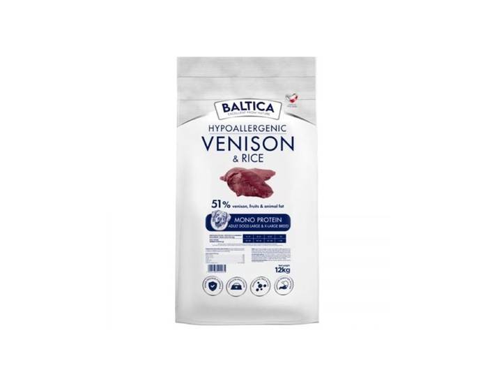 BALTICA Nutraceutic Hypoallergenic große und X-Large Rassen Hirsch mit Reis - Trockenfutter für Hunde - 12kg