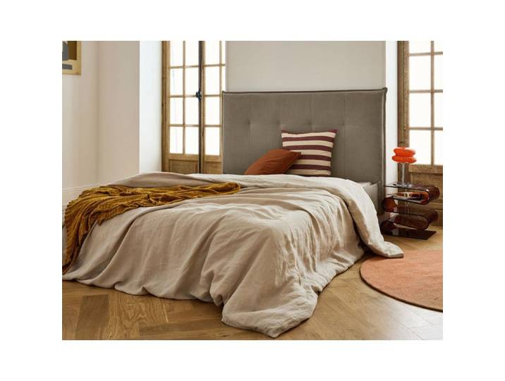 Dali - cadre de lit queen size - 160x200 - en velours - Taupe