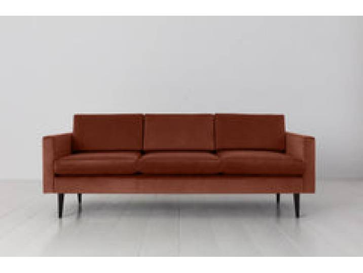 Dreisitzer-Sofa Model 01, Ziegelrot