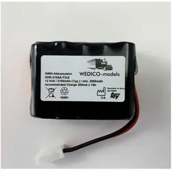 Wedico-models Modellbau-Akkupack (NiMh) 12 V 2100 mAh AMP (2100 mAh, 12 V)