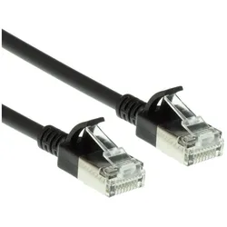 ACT Black 3 meter LSZH U/FTP CAT6A datacenter slimline patch cable snagless with RJ45 connectors (U/FTP, CAT6a, 3 m), Netzwerkkabel