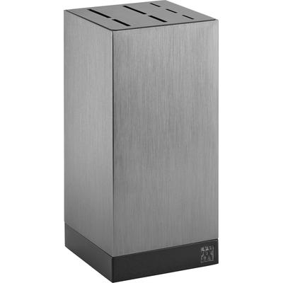 Messerblock ZWILLING "(no series ZWILLING)", grau (anthrazit), Messerblöcke, Messerblock, Messerblock (leer) mit 7 Einsteckfächern, Aluminium, Anthrazit