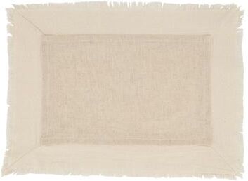 Saro Lifestyle Fringe Duo Layer Placemat (Set of 4)