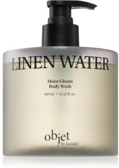 KUNDAL Objet Moist Gleam Body Wash gel de duche perfumado para hidratação intensiva com aroma Linen Water 450 ml. Objet Moist Gleam Body Wash