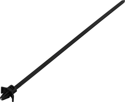 TRU COMPONENTS TC-13030708 TC-WM-200-4.8-UVB-B Kabelbinder 200mm 4.8mm Schwarz mit Flügelverschluss, UV-stabilisiert, chemische