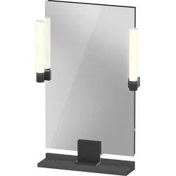 Duravit Sivida Spiegel, Diamantschwarz Matt, 450x36x650mm, Aufsatzleuchte, Sensorschalter, Netzanschluss, SV74200BD490000, Farbe: Graphit matt
