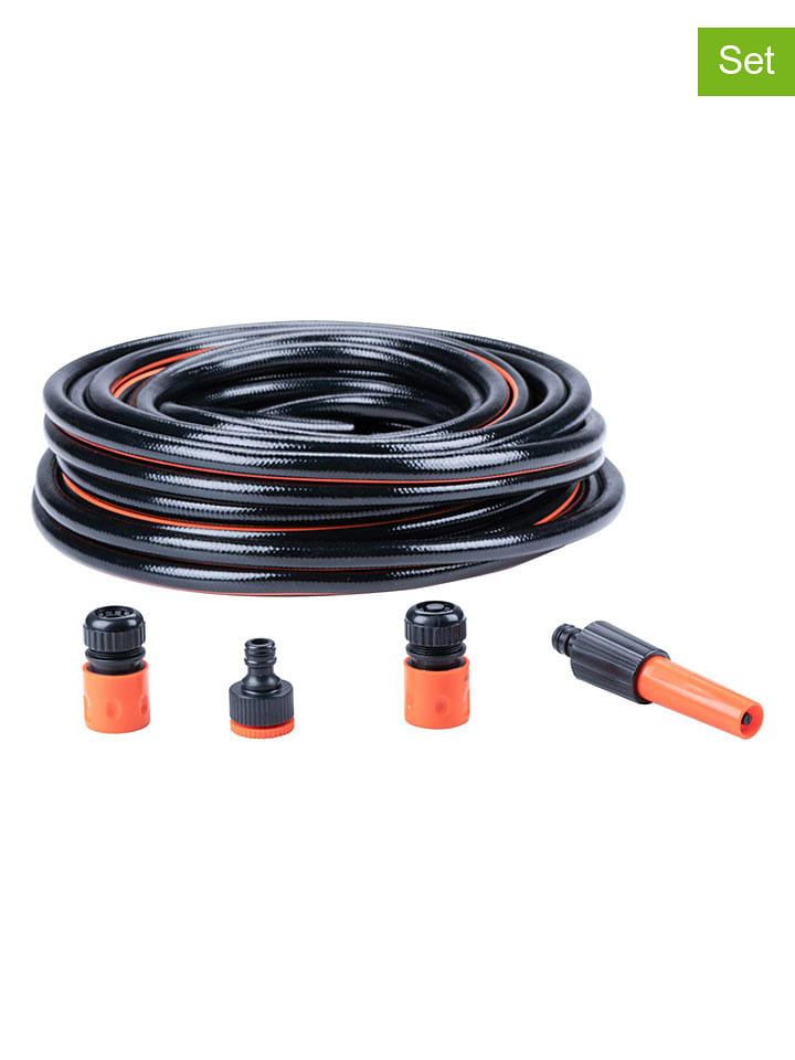 Black & Decker 5tlg. Set: Gartenschlauch in Schwarz - 20 m - onesize