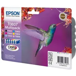 Epson T0807 (C13T08074011) - Tintenpatrone, black + color (schwarz + farbe)