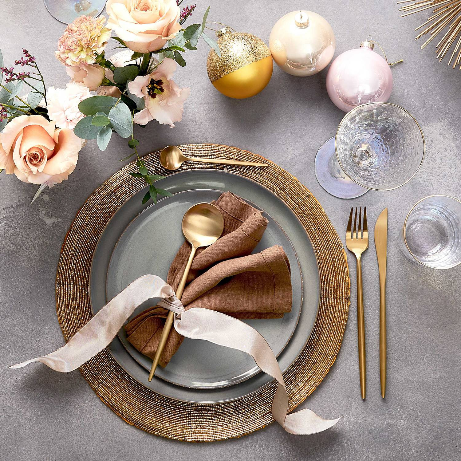 home24 Placemat SHINE ON rond goud Ø 35 cm
