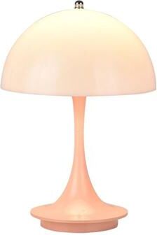 Uplifted Finds Danish Mushroom Table Lamp USB Rechargeable Nordic Bedside Light pink