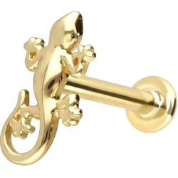14 Karat Gold Labret mit Innengewinde GECKO