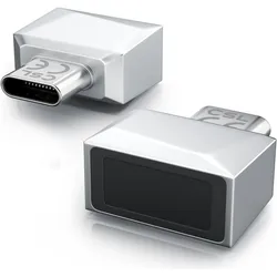 CSL Fingerabdrucksensor, Plug and Play, bis zu 10 IDs, biometrische Authentifizierung, Windows 11, USB-A, Notebook Security, Silber