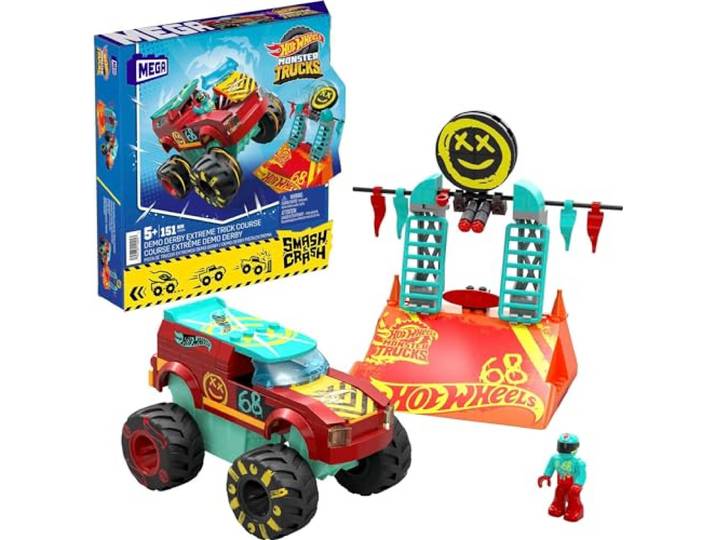 MEGA Hot Wheels Demo Derby Extreme Trick Course Monster Truck Bouwspeelgoed (151 stuks), HNG53