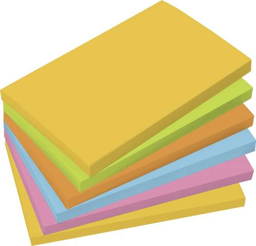 Sigel Haftnotiz BA127 125mm x 75mm Blau, Gelb, Grün, Orange, Pink 600 Blatt