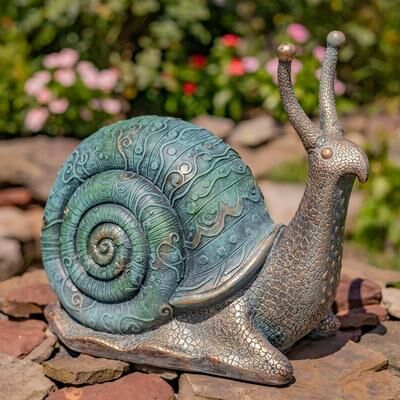 Zaer Ltd "11"" Magnesium Snail Garden Decoration ""Rocket"""