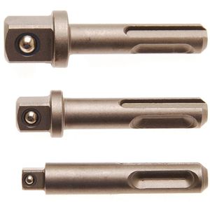 BGS-technic Stecknuss-Adapter 8214, Set, SDS+ zu Vierkant, 3-teilig