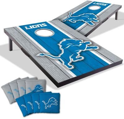 Skip's Garage Detroit Lions NFL Compact 2x3 Tailgate Cornhole Board Set